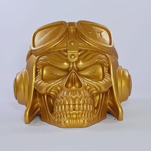 Golden Aviator Skull