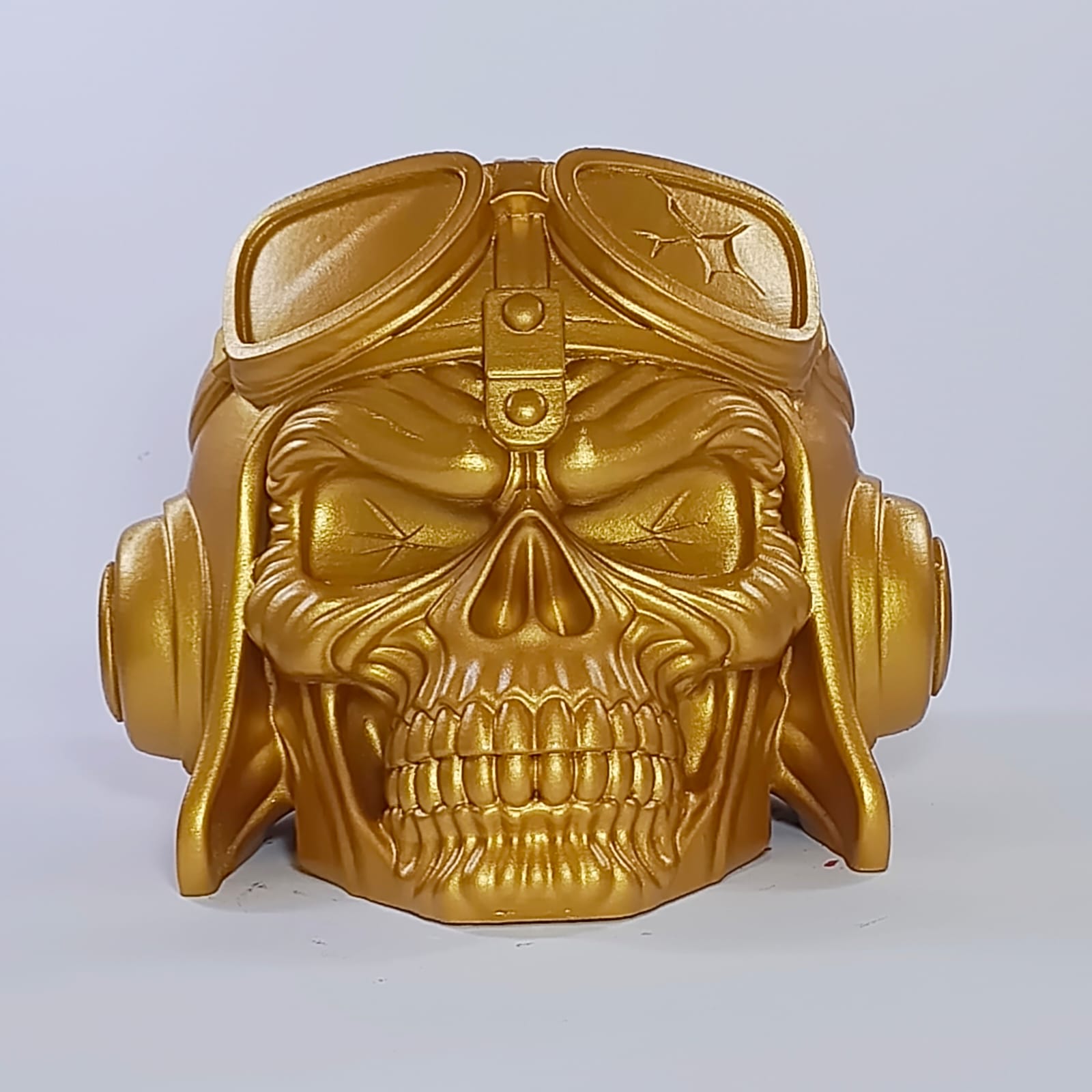 Golden Aviator Skull
