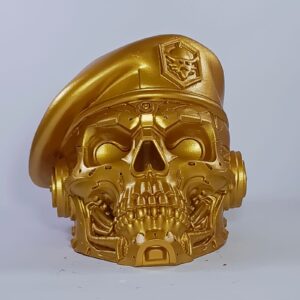 Golden Soldier Skull Bust