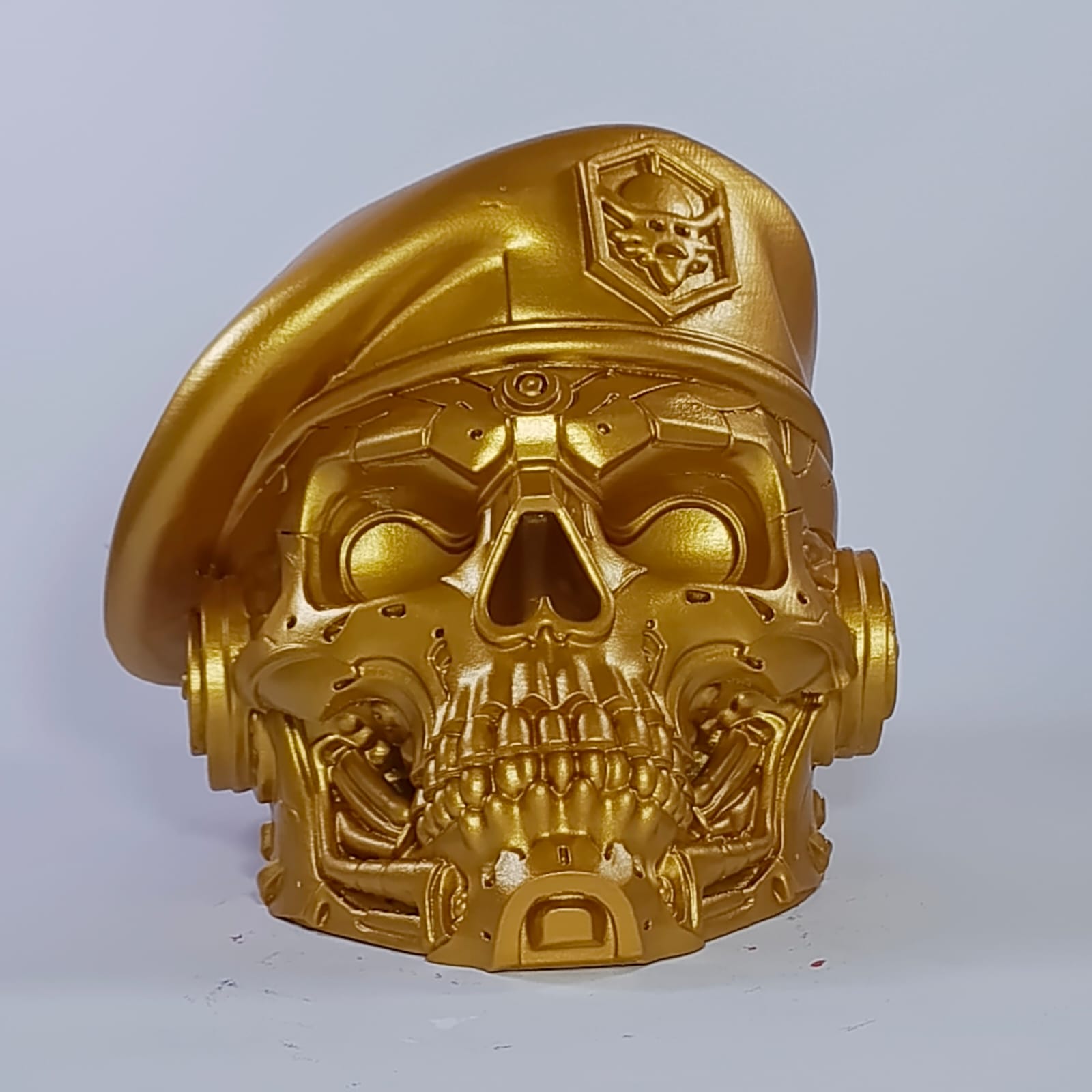 Golden Soldier Skull Bust